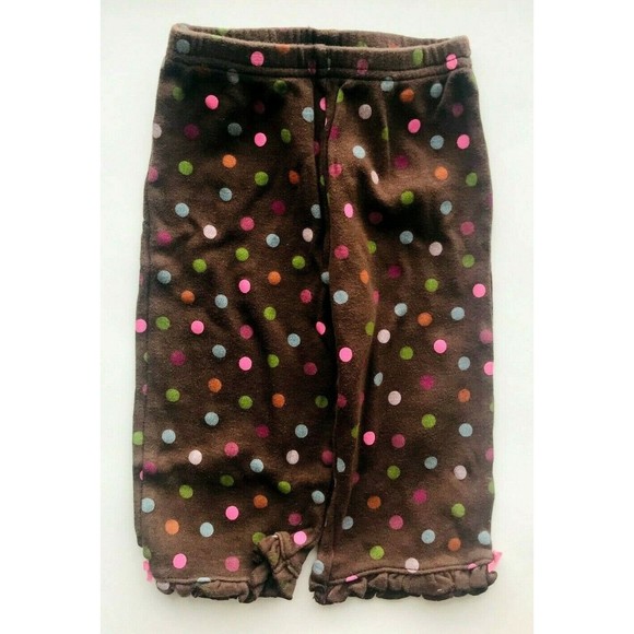 Girl's Size 9M 6-9 Months Two Piece Carter's Pink Kitten & Brown Polka Dot Pants - Picture 5 of 5